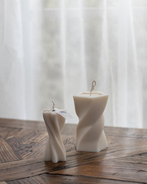 Lucia & Luca Sculptural Candle by Quietude Candles