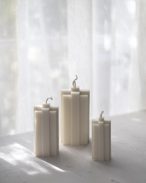 Enzo, Emery & Easton Sculptural Candle by Quietude Candles